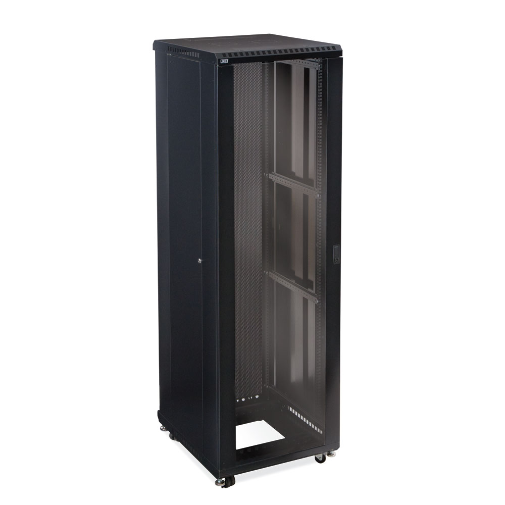 42U LINIER Server Cabinet - Glass Doors - 24" Depth 3103-3-024-42