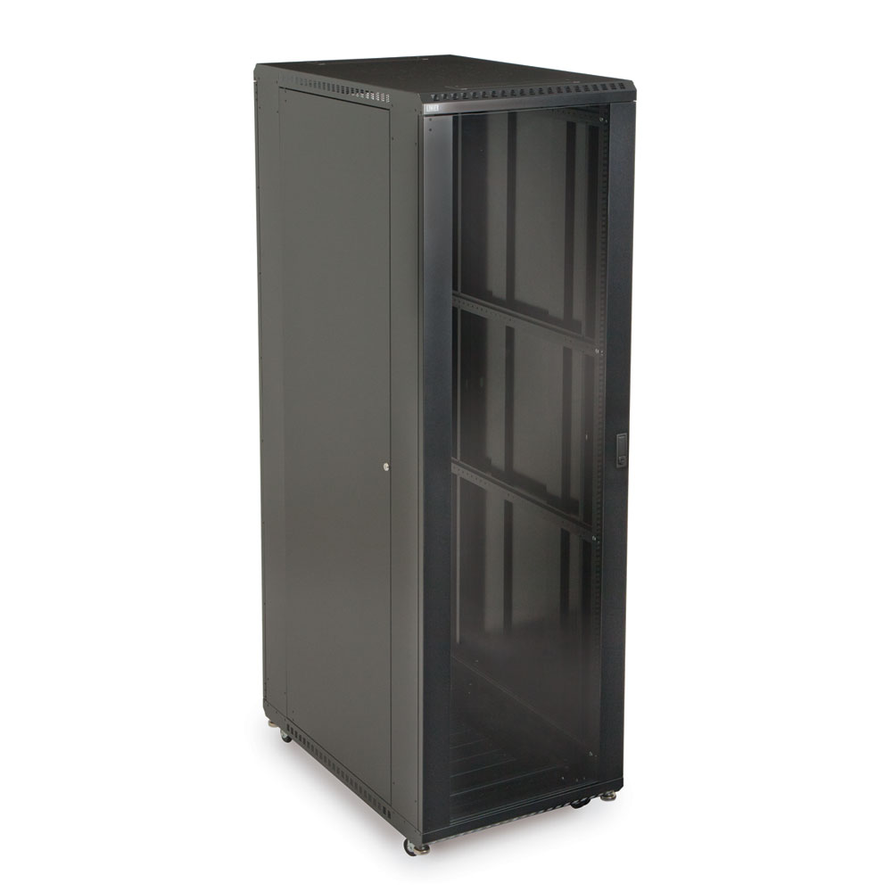 42U LINIER Server Cabinet Glass Doors - 36" Depth